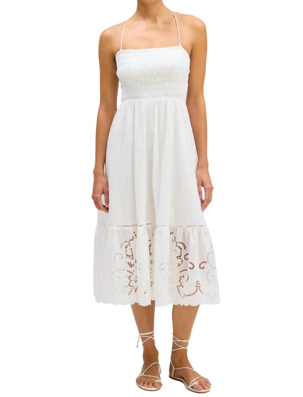 NEW ALLISON NEW YORK liora midi dress in white